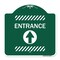 Signmission Flex Post Entrance with Straight Ahead Arrow Decal Only for Flex Paddle, A-DES-GW-1818-23957 A-DES-GW-1818-23957 - alternate 1